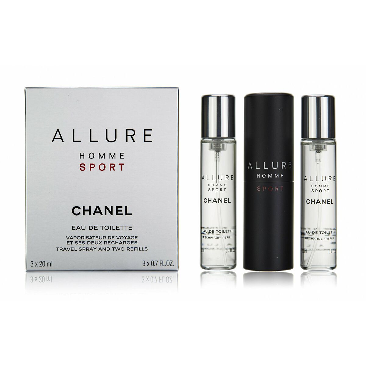 Set mit Herrenparfüm Chanel Allure Homme Sport EDT 3 Stücke