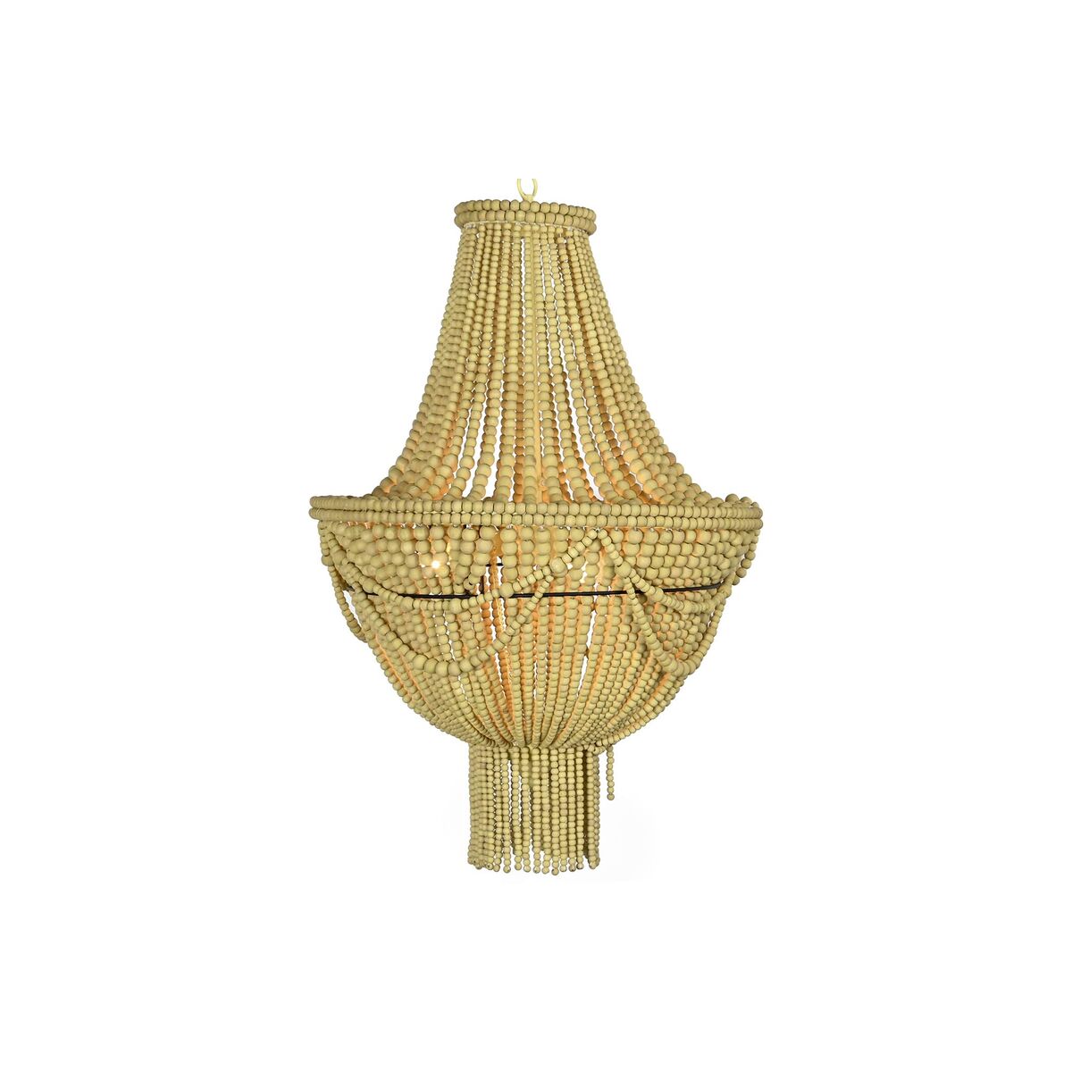 Deckenlampe DKD Home Decor Metall Braun Gelb 40 W Holz MDF (50 x 50 x 73 cm)