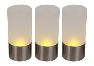 LED Windlicht - Frost 3er Set