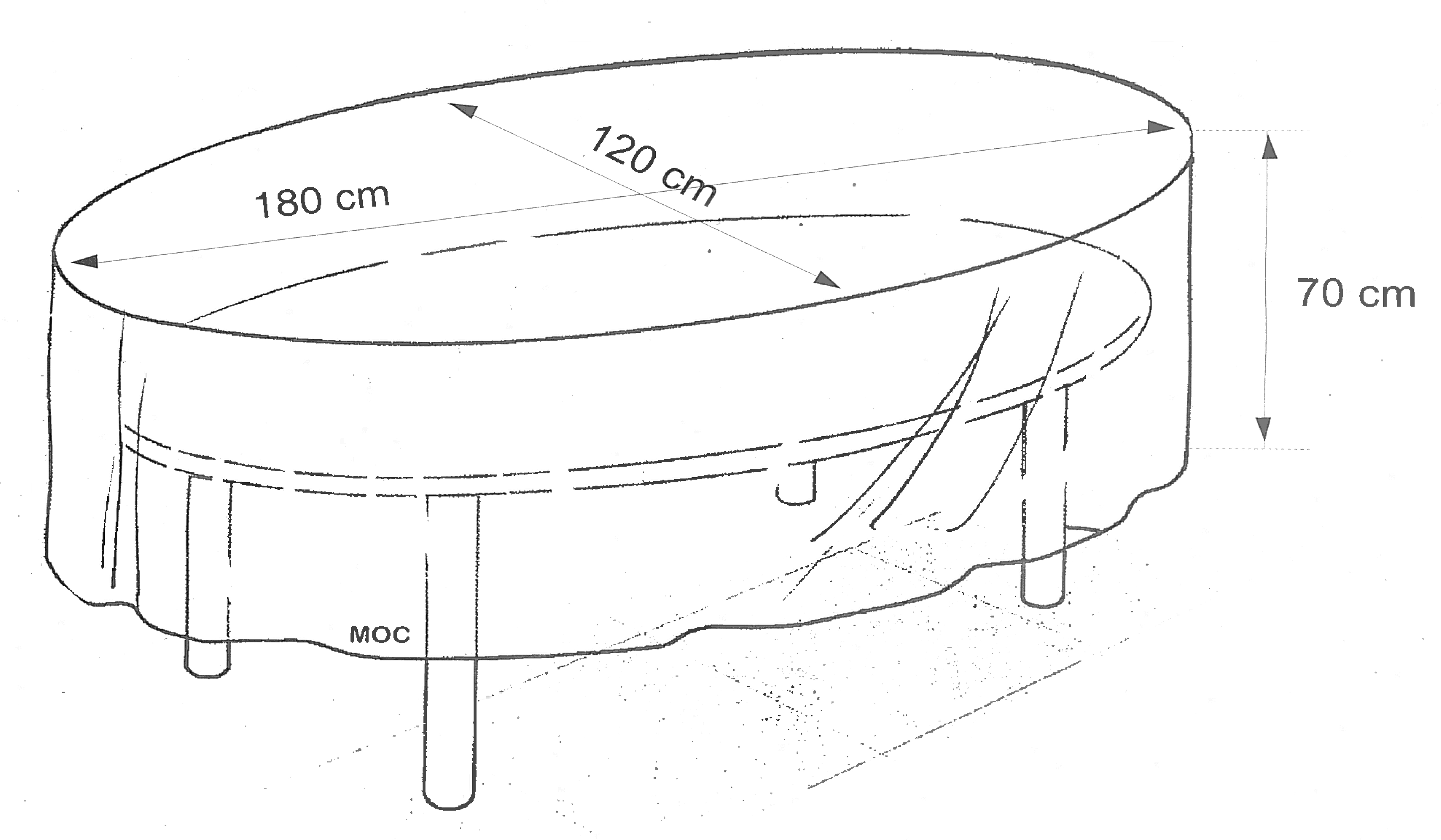 Wetterschutzhülle Tisch oval