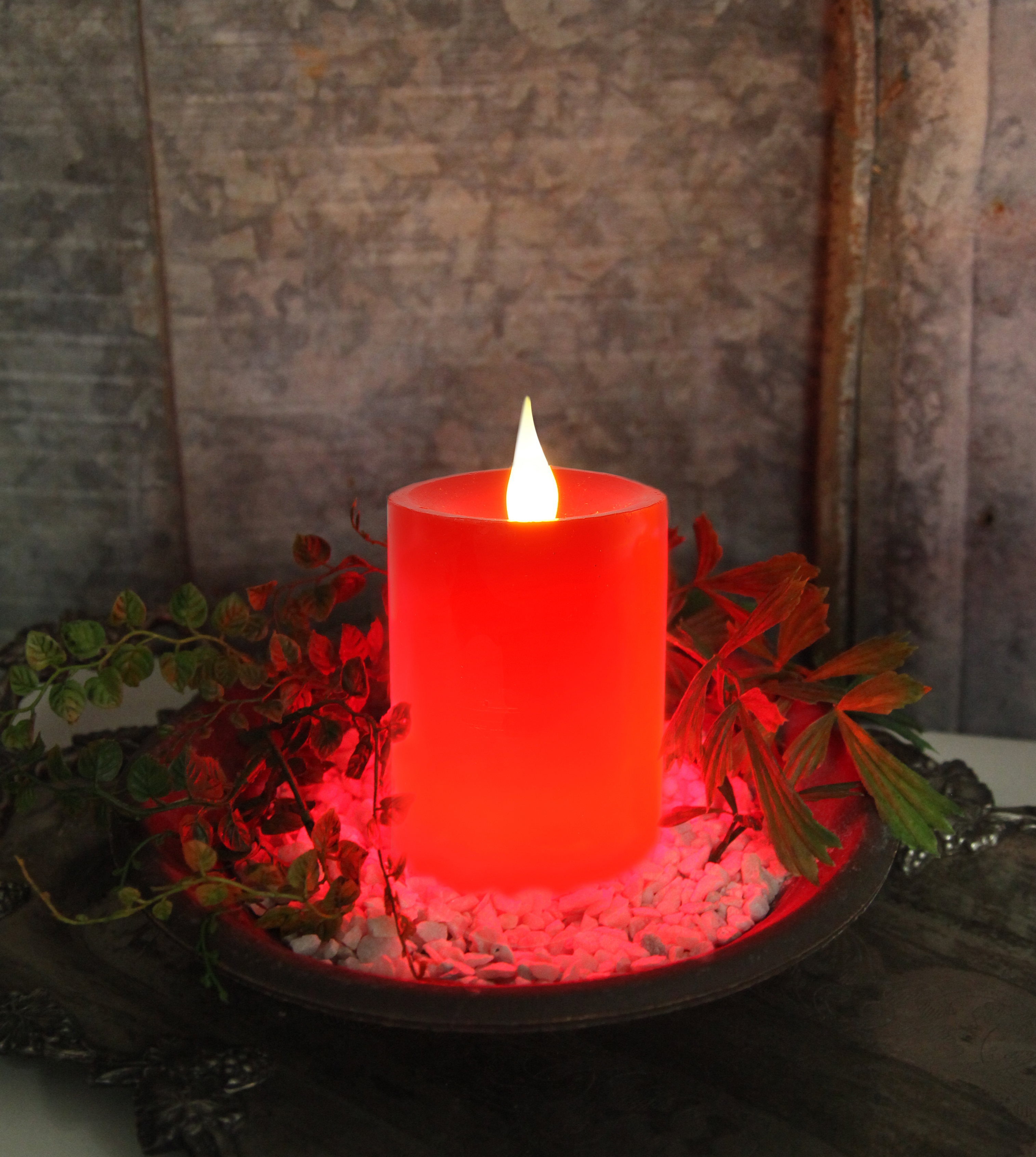 LED Echtwachskerze - Flame